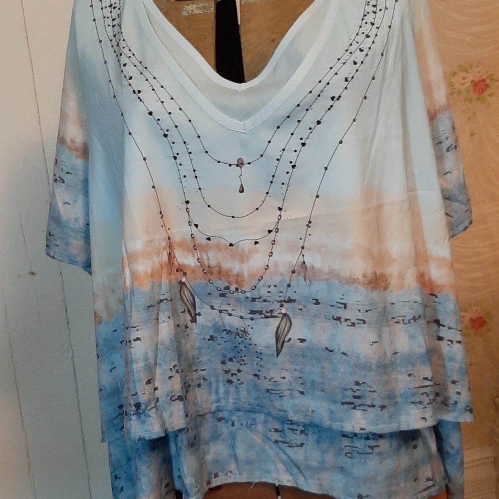Tendency double layer blouse